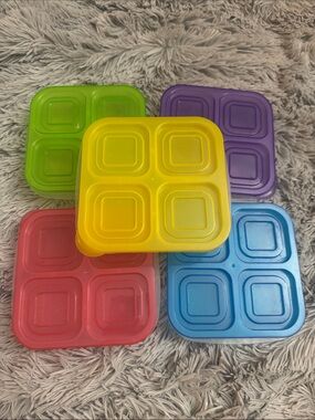 Finorder 5 Pack 4-Compartment Food Containers